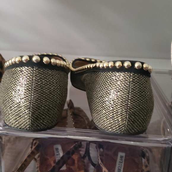 Authentic Christian louboutin black and gold flats - Picture 7 of 8